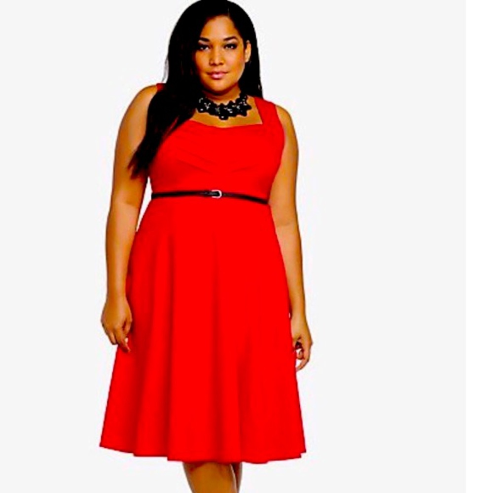Torrid Red Retro Swing Dress